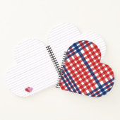 Carnet Rouge blanc et bleu En vichy plaid (Intérieur)