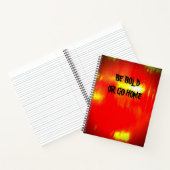 Carnet Rouge brillant Soyez gras ou rentrez chez vous (Intérieur)