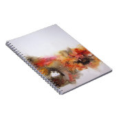 Carnet Rouge Brown Orange blanc Art Abstrait moderne (Côté Droit)