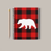 Carnet Rouge Buffalo Plaid & Ours Blanc