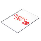 Carnet rouge de marque de baiser de lèvres de (Côté gauche)