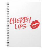 Carnet rouge de marque de baiser de lèvres de (Devant)