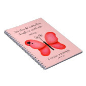 Carnet rouge de papillon (Côté Droit)