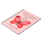 Carnet rouge de papillon (Côté gauche)