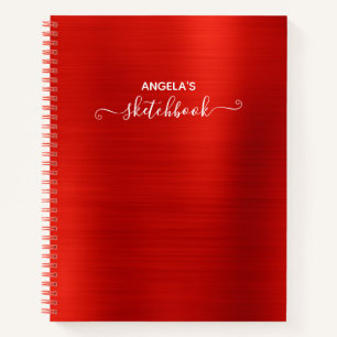 Carnet Rouge Éclatant Shimmer Ombre Feuille D'aluminium E
