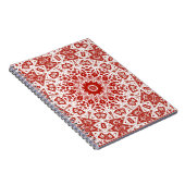 Carnet rouge et blanc, bandana ethnique (Côté Droit)