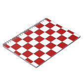 Carnet Rouge et blanc Checkered (Côté gauche)