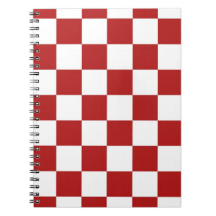 Carnet Rouge et blanc Checkered