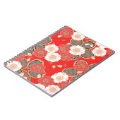 Carnet Rouge et blanc Sakura Japonais Kimono (Côté gauche)