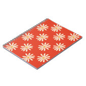 Carnet rouge et moutarde années 1970 super rétro rétro fl (Côté gauche)