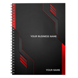 Carnet Rouge et noir faits sur commande