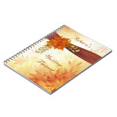 Carnet Rouge et wedding planner de feuille d'automne d'or (Côté gauche)