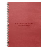 Carnet Rouge Faux Cuir Vintage Look Avery Classeur (Devant)