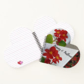 Carnet Rouge floral + blanc (Intérieur)