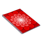 Carnet Rouge Floral Mandala-58566 (Côté Droit)