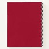 Carnet Rouge foncé et blanc (Dos)