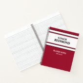 Carnet Rouge foncé et blanc (Intérieur)