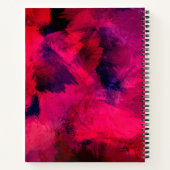 Carnet Rouge foncé et violet Gras & Abstrait moderne (Dos)