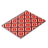 Carnet Rouge Géométrique pour École, Bureau & Créatif (Côté gauche)