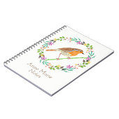 Carnet Rouge-gorge, oiseau de Noël (Côté gauche)