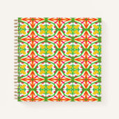 Carnet Rouge, jaune et vert citron vert (Devant)