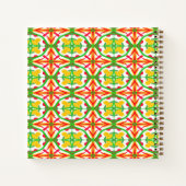 Carnet Rouge, jaune et vert citron vert (Dos)