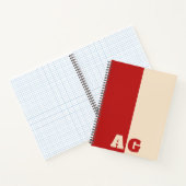 Carnet Rouge Jaune Rayures Monogramme Gras (Intérieur)