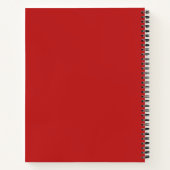 Carnet Rouge Jaune Rayures Monogramme Gras (Dos)