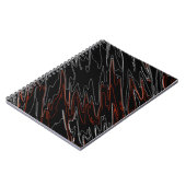 Carnet Rouge noir marbré (Côté gauche)