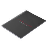 Carnet Rouge Noir Professionnel Minimaliste (Côté gauche)