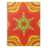 Carnet Rouge or vert Mandala Art Imprimer (Devant)