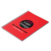 Carnet Rouge personnalisable de marque d'entreprise (Côté gauche)