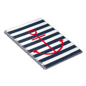 Carnet rouge rayé d'Ancre (Côté Droit)