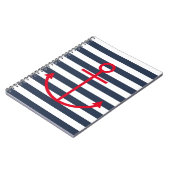 Carnet rouge rayé d'Ancre (Côté gauche)