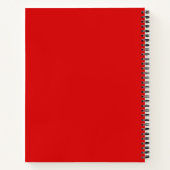 Carnet Rouge Rayures Rose Monogramme Gras (Dos)