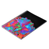 Carnet Rouge rose bleu violet fleuri fleuri coloré (Côté gauche)