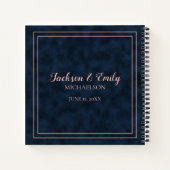 Carnet Rouge rose Floral Marine Bleu mère mariée Mariage (Dos)