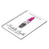 Carnet Rouge rouge à lèvres rose rose noir (Côté gauche)