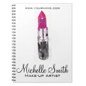Carnet Rouge rouge à lèvres rose rose noir (Devant)