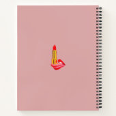 Carnet Rouge rouge à lèvres sur la langue avec personnali (Dos)