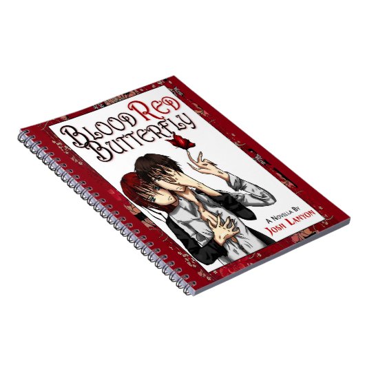 Carnet rouge sang de papillon (Côté Droit)