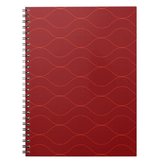 Carnet Rouge, simple, élégant, cool vague abstraction art (Devant)
