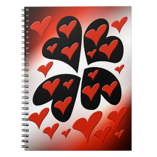 Carnet Rouge sur les coeurs noirs (Devant)