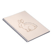 Carnet Rouge Un Lapin T'aime Esquisse (Côté Droit)