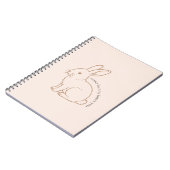 Carnet Rouge Un Lapin T'aime Esquisse (Côté gauche)