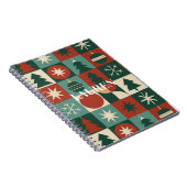 Carnet Rouge Vert À damiers mi-siècle (Côté Droit)