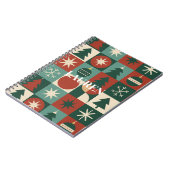 Carnet Rouge Vert À damiers mi-siècle (Côté gauche)