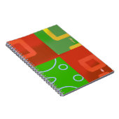 Carnet Rouge Vert Géométrique de Noël (Côté Droit)