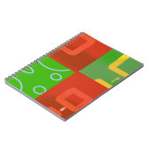 Carnet Rouge Vert Géométrique de Noël (Côté gauche)