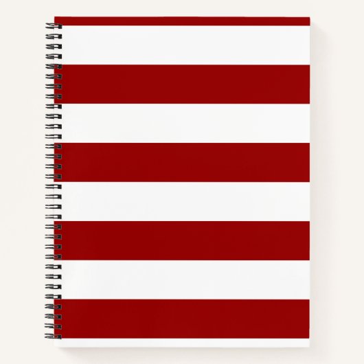 Carnet Rouges et Blancs Rayures (Devant)